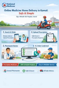 Read more about the article Online Medicine Home Delivery in Karnal: How National Medicose Makes It Safe & Simple